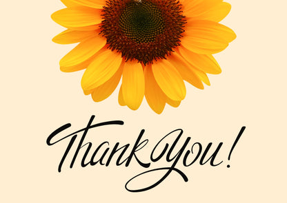 Sunflower Thank You Card