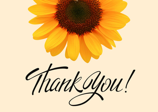 Sunflower Thank You Card