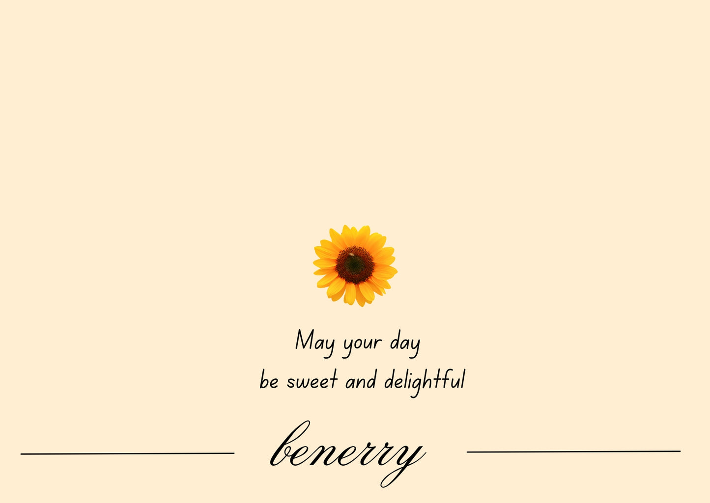 Sunflower Thank You Card