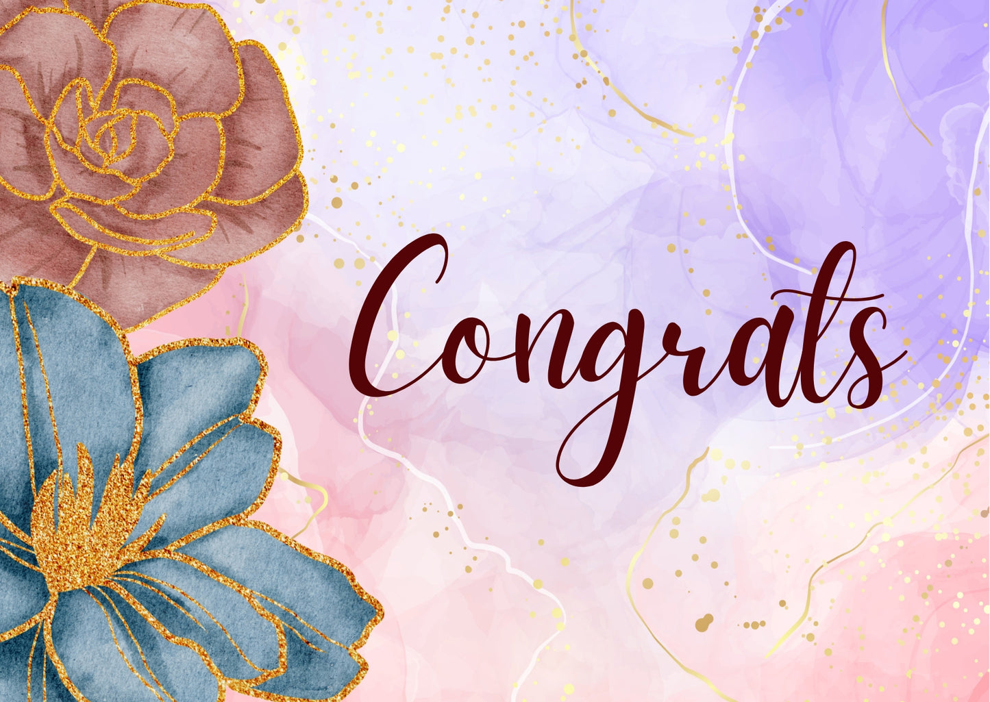 Congrats Floral Card