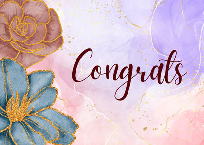 Congrats Floral Card