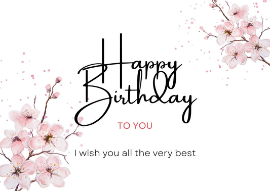 Elegant Floral Birthday Card