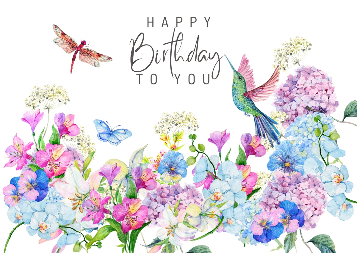 Floral Birthday Card Front