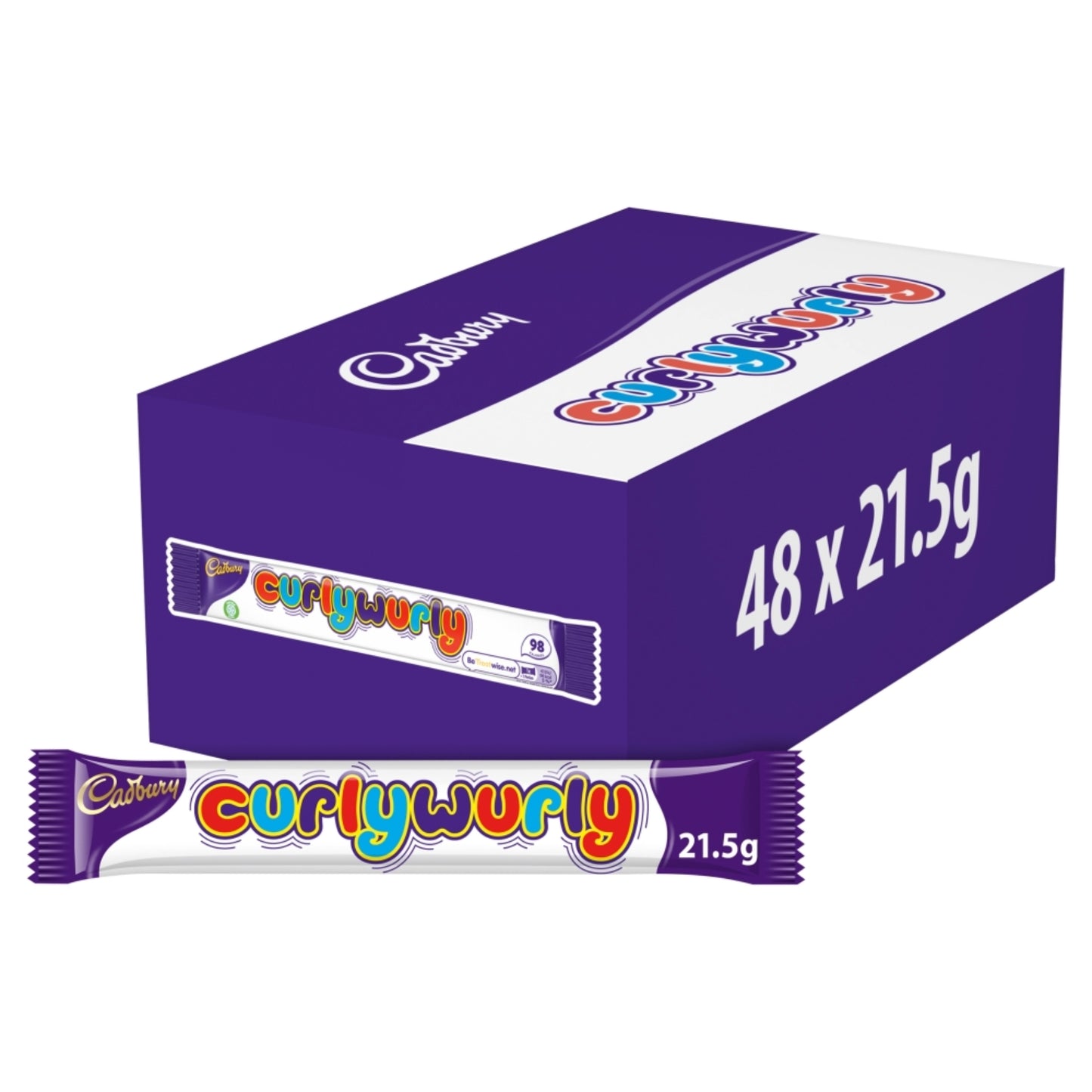Cadbury Curly Wurly Chocolate Bar 21.5g Full Case