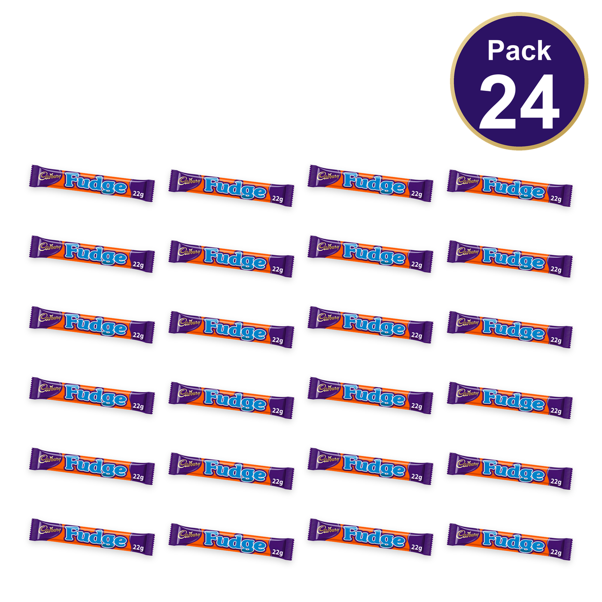 Cadbury Fudge Chocolate Bar 22g — Pack of 24