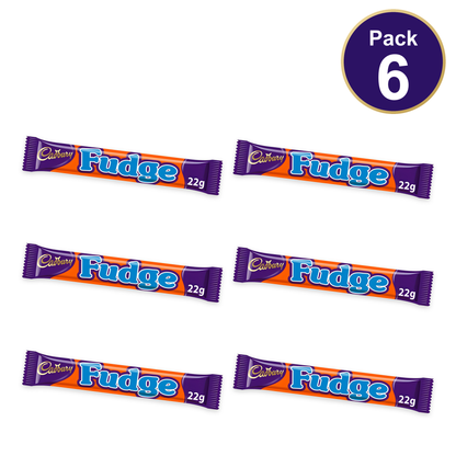 Cadbury Fudge Chocolate Bar 22g — Pack of 6