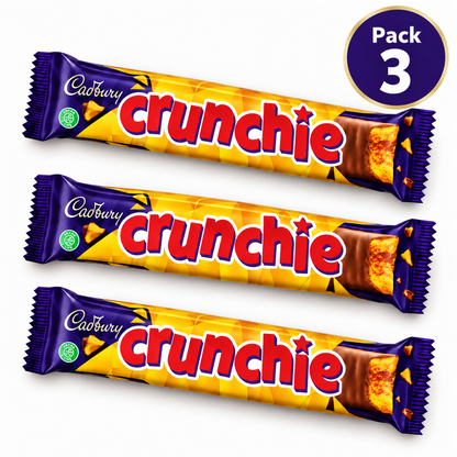 Cadbury Crunchie Chocolate Bar 40g — Pack of 3