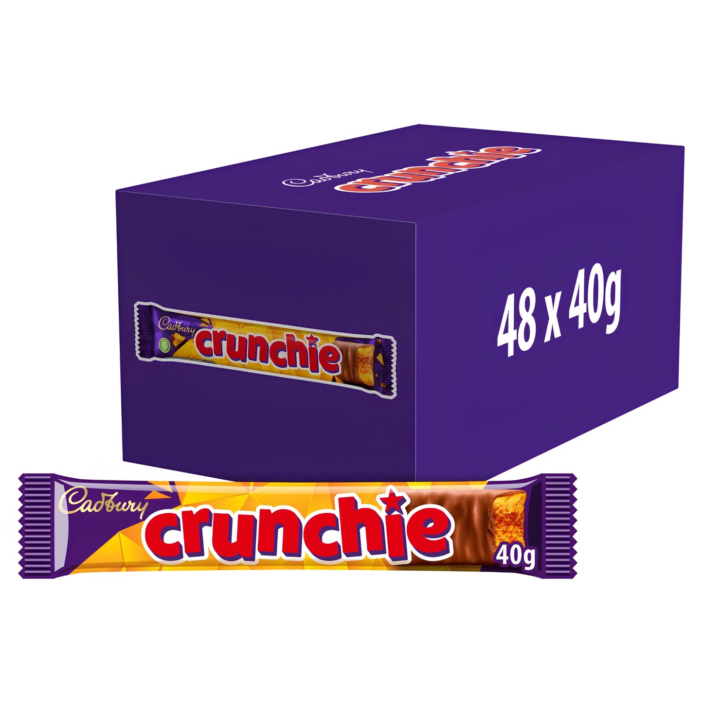 Cadbury Crunchie Chocolate Bar 40g Full Case