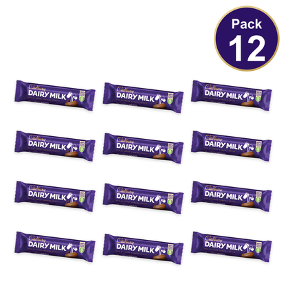 Cadbury Dairy Milk Chocolate Bar 45g — Pack of 12