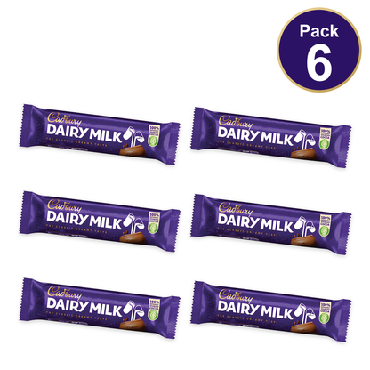 Cadbury Dairy Milk Chocolate Bar 45g — Pack of 6