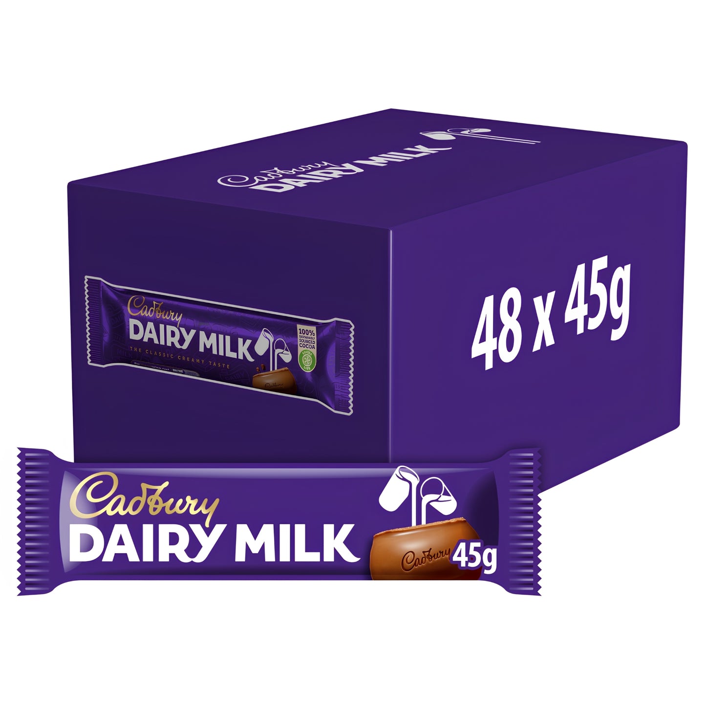 Cadbury Dairy Milk Chocolate Bar 45g Full Case