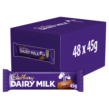 Cadbury Dairy Milk Chocolate Bar 45g Full Case
