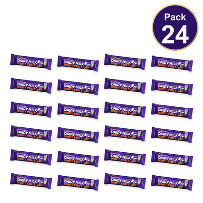 Cadbury Dairy Milk Whole Nut Chocolate Bar 45g — Pack of 24
