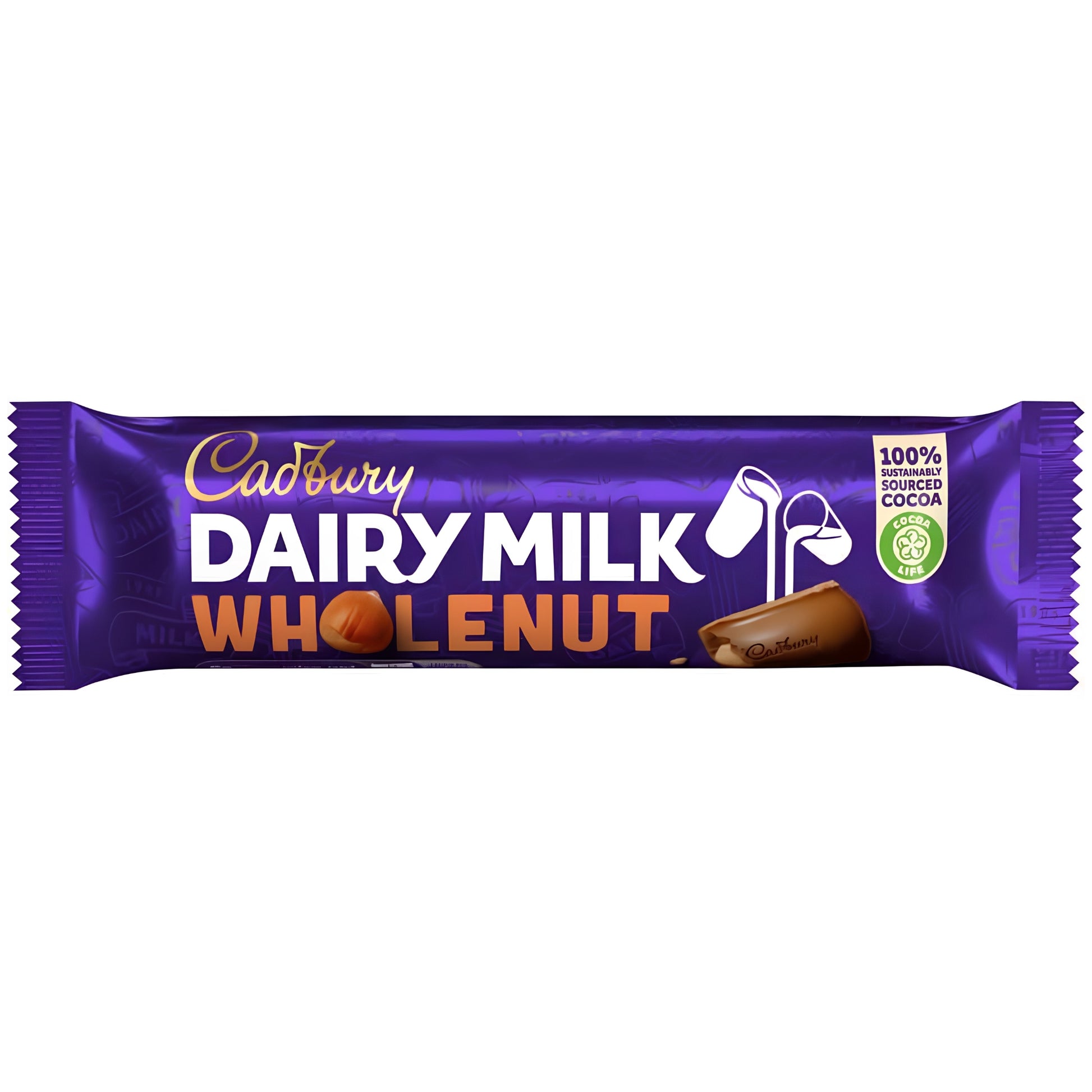Cadbury Dairy Milk Whole Nut Chocolate Bar 45g