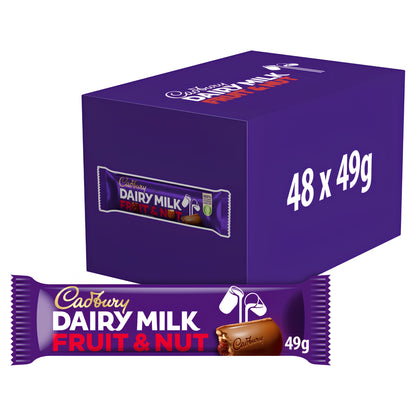 Cadbury Dairy Milk Fruit & Nut Chocolate Bar 49g Full Case