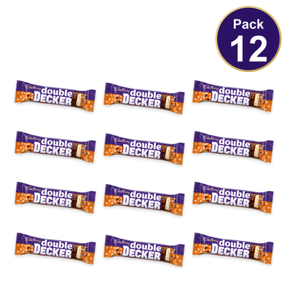 Cadbury Double Decker Chocolate Bar 54.5g — Pack of 12