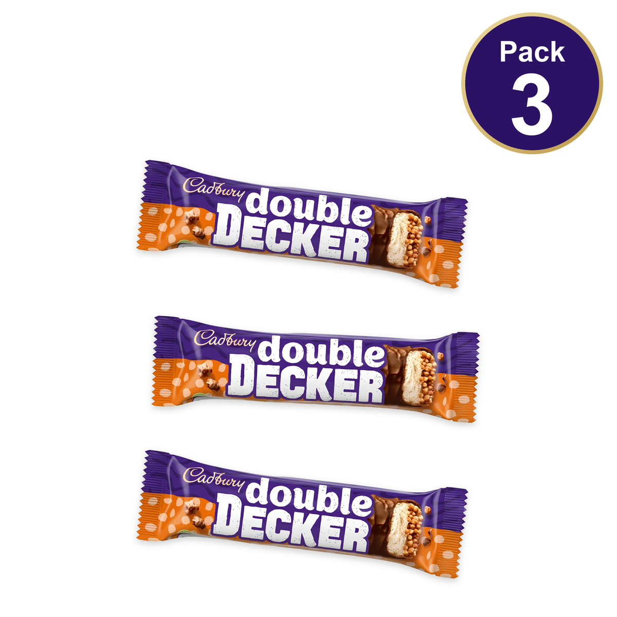 Cadbury Double Decker Chocolate Bar 54.5g — Pack of 3