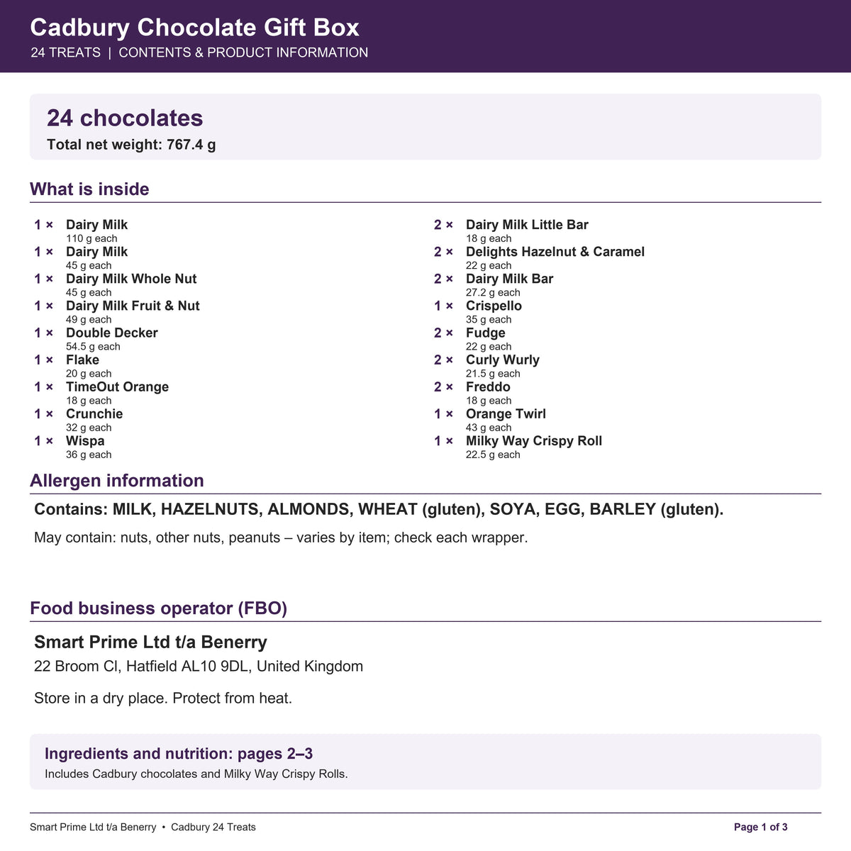 CAD_24 – product label – page 1 of 3