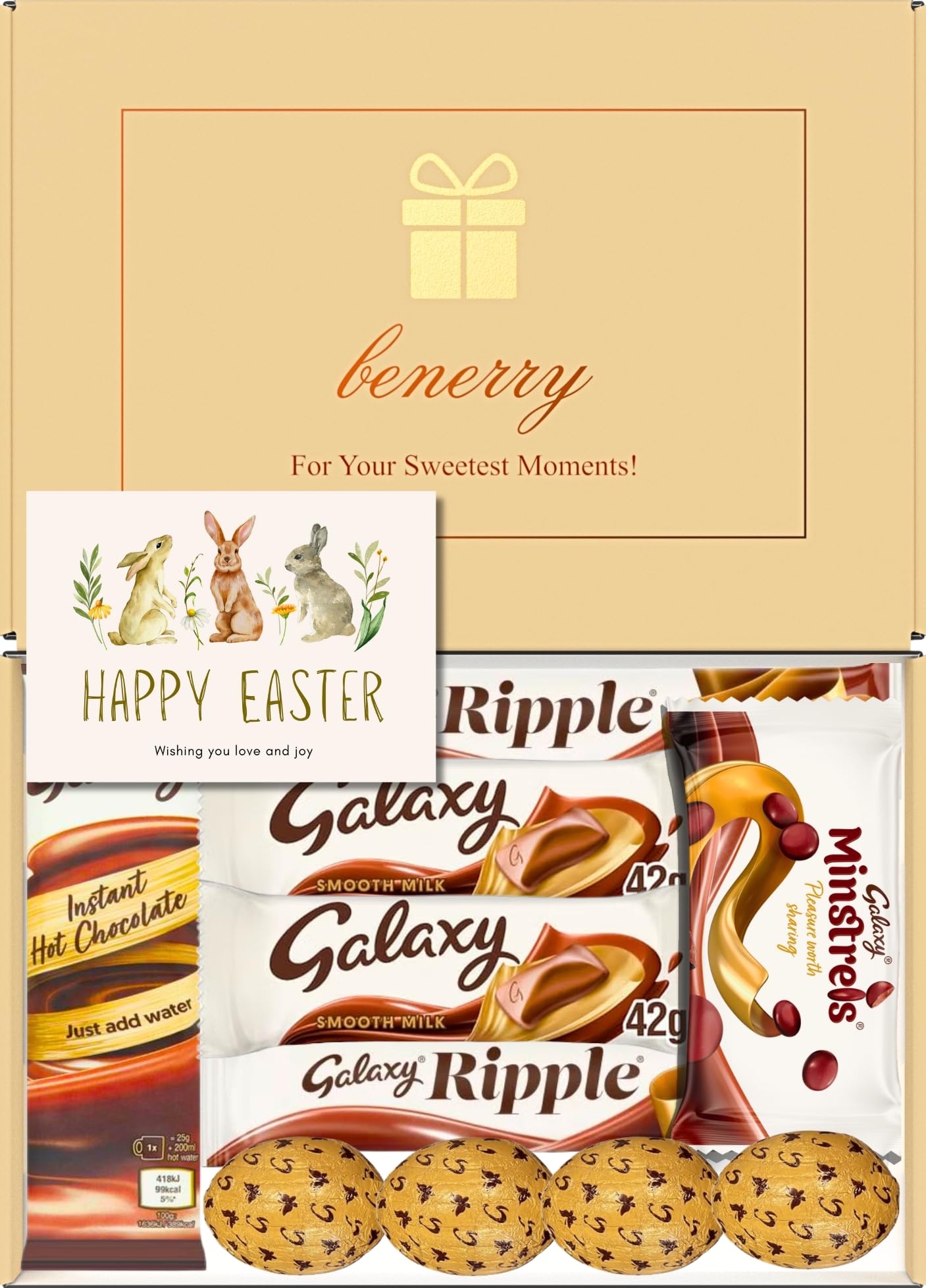 Galaxy Chocolate Gift Box 10 Treats – Easter Beige Gift Box by Benerry