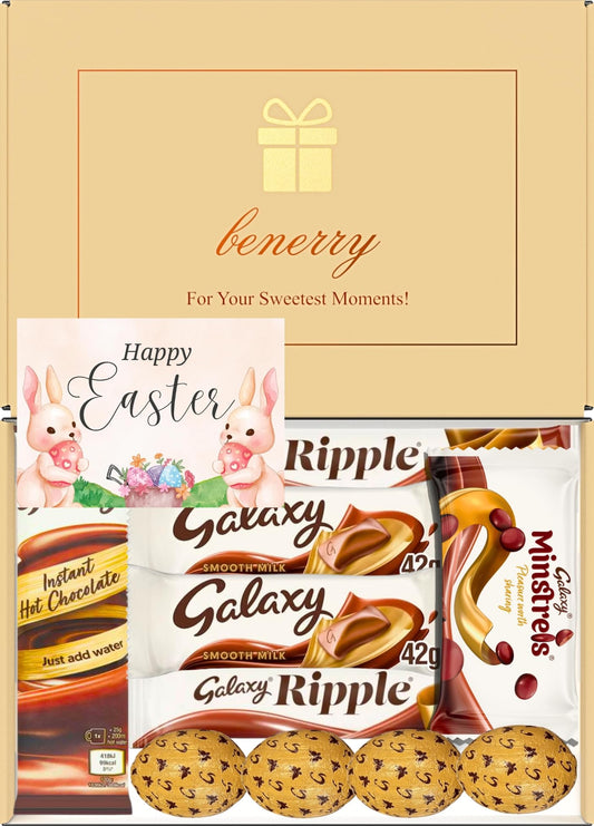 Galaxy Chocolate Gift Box 10 Treats – Easter for Kids Beige Gift Box by Benerry