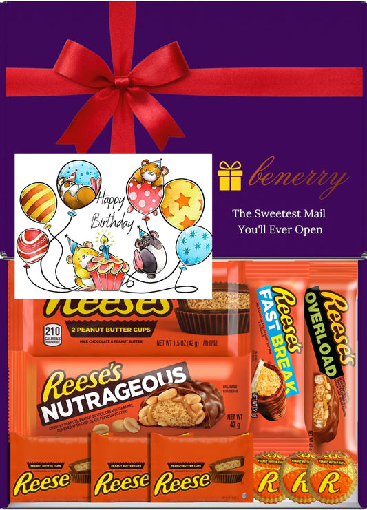 Reese's Gift Box 10 Treats Birthday Kids Purple