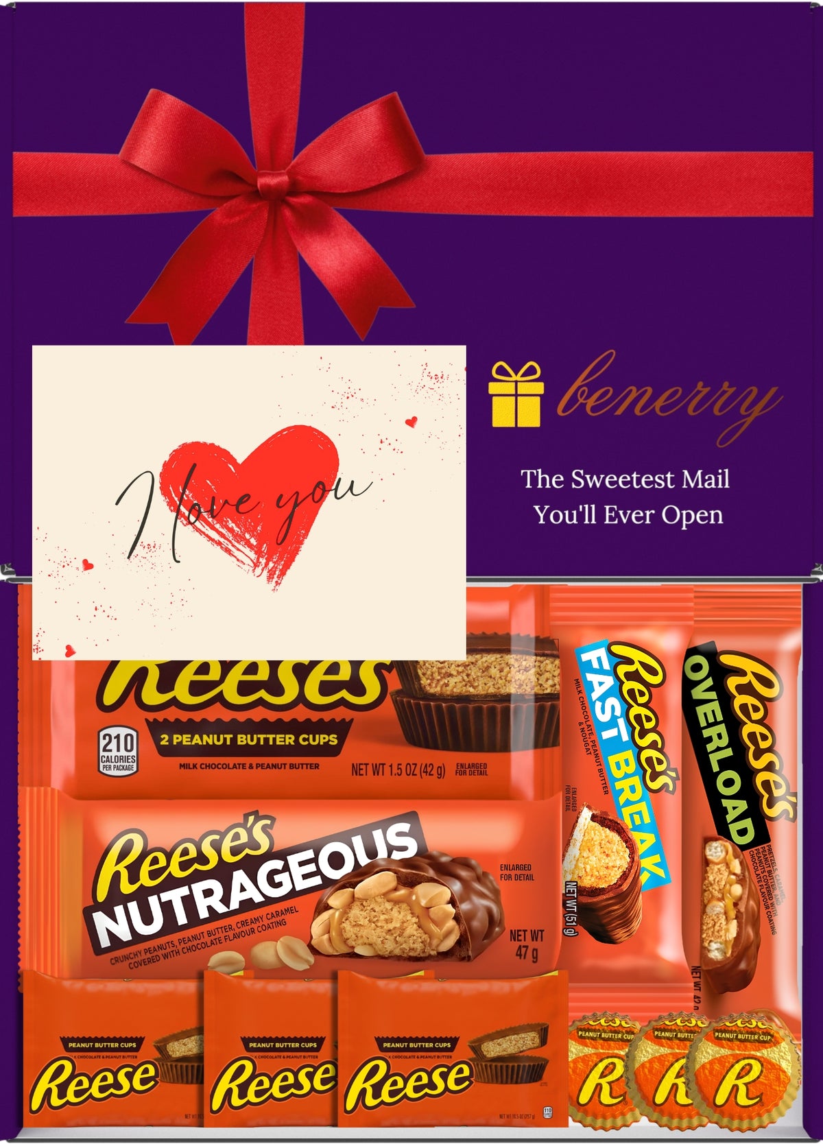 Reese's Gift Box 10 Treats Love Purple