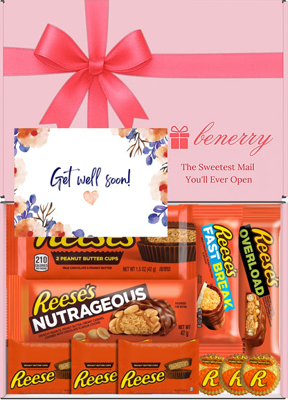 Reese's Gift Box 10 Treats Get Well Soon Pink
