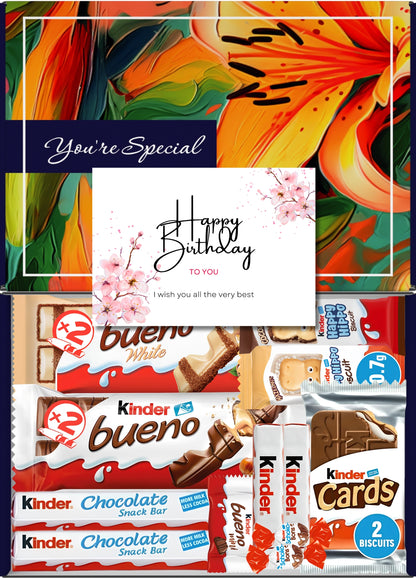 Kinder Chocolate Gift Box 12 Treats – Birthday Letterbox Hamper by Benerry