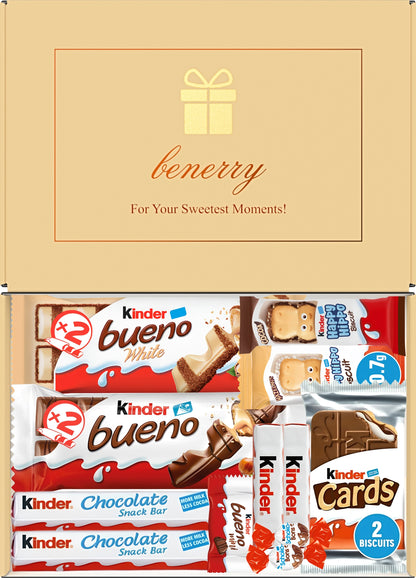 Kinder Chocolate Gift Box 12 Treats – Any Occasion Beige Gift Box by Benerry