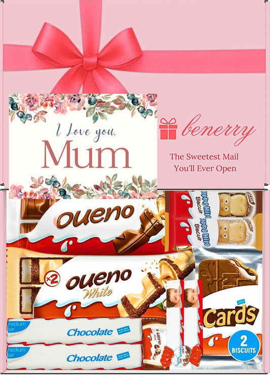 Kinder Chocolate Gift Box 12 Treats – Mum Pink Gift Box by Benerry