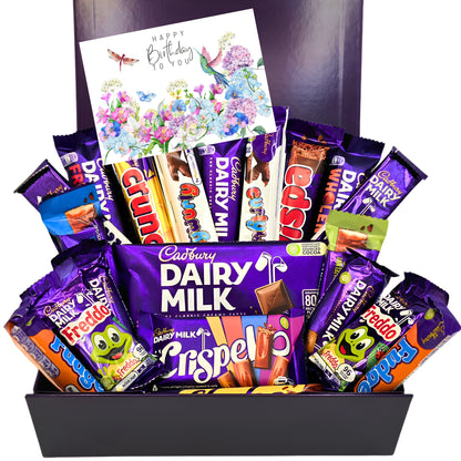 Cadbury Gift Box 24 Treats Birthday Floral Purple Magnetic
