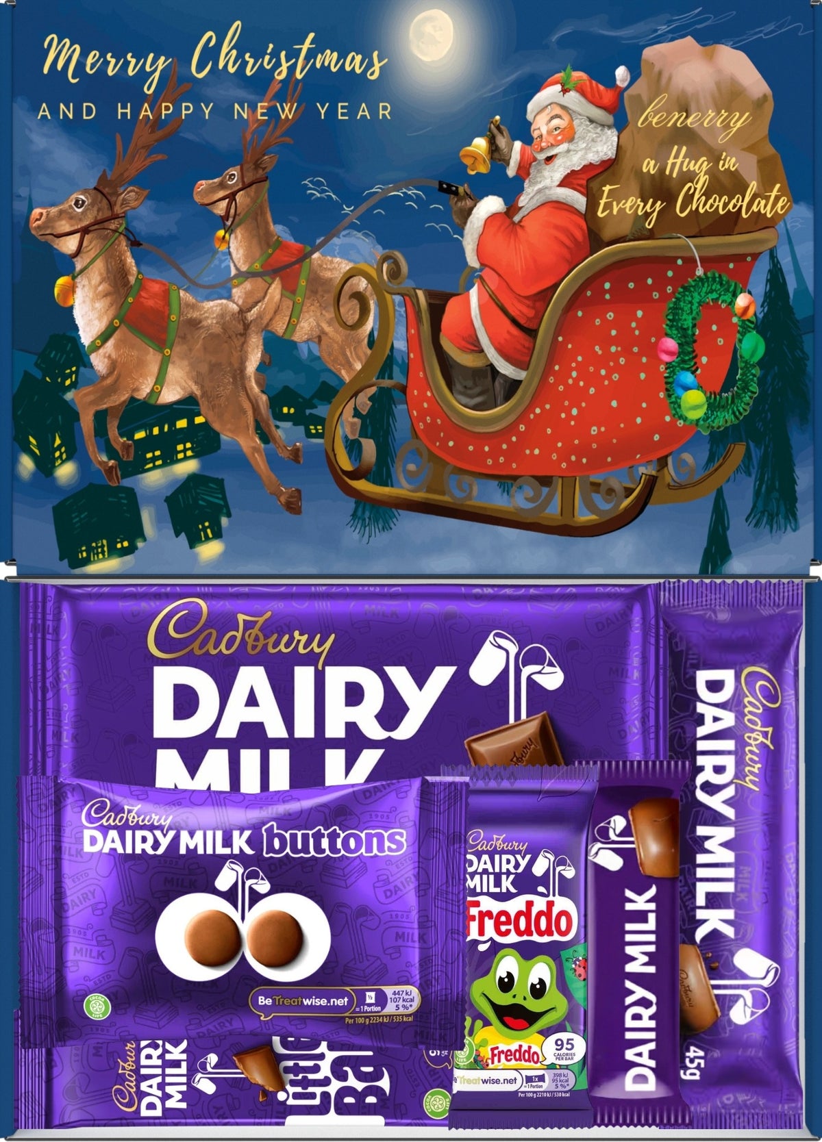 Benerry six Dairy Milk treats Christmas blue box main photo