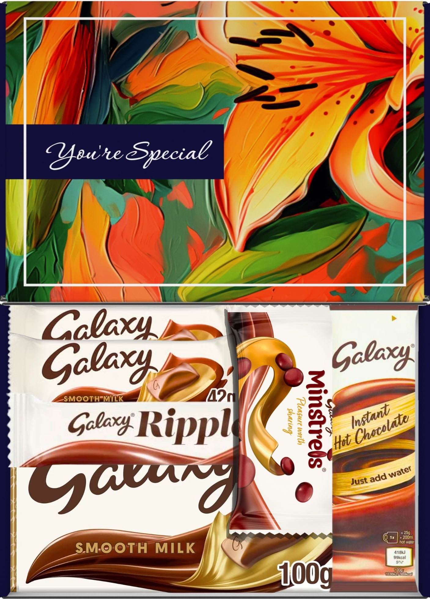 Galaxy Chocolate Gift Box 6 Treats – Any Occasion Letterbox Hamper by Benerry