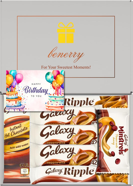Galaxy Chocolate Gift Box 7 Treats – Birthday for Kids Grey Gift Box by Benerry
