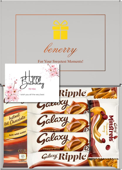 Galaxy Chocolate Gift Box 7 Treats – Birthday Grey Gift Box by Benerry