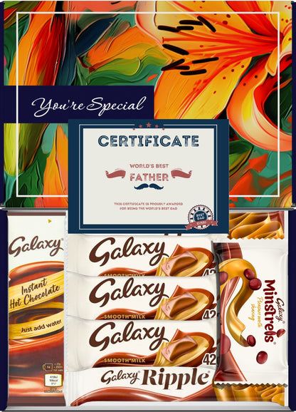 Galaxy Chocolate Gift Box 7 Treats – Dad Letterbox Hamper by Benerry