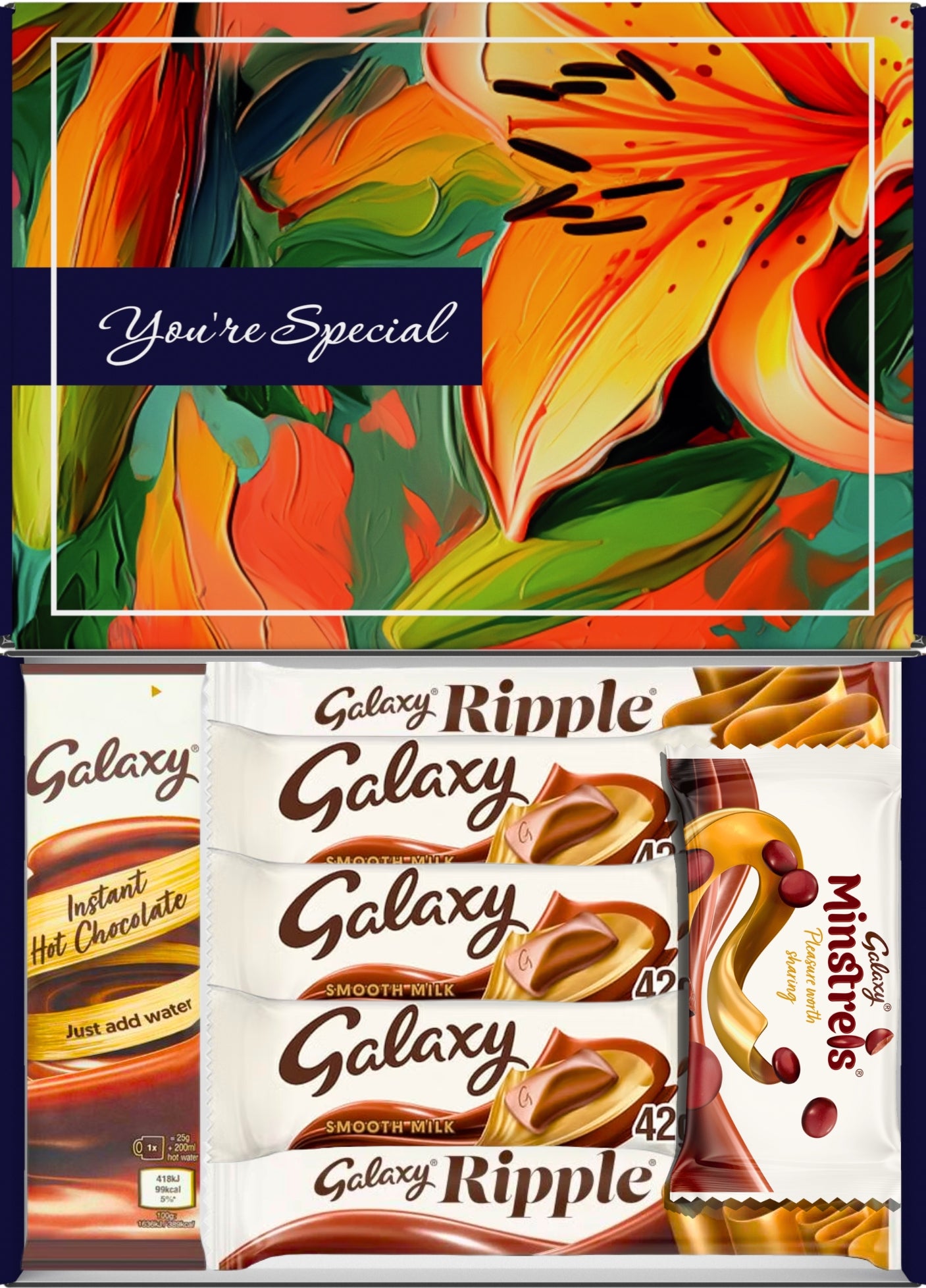 Galaxy Chocolate Gift Box 7 Treats – Any Occasion Letterbox Hamper by Benerry