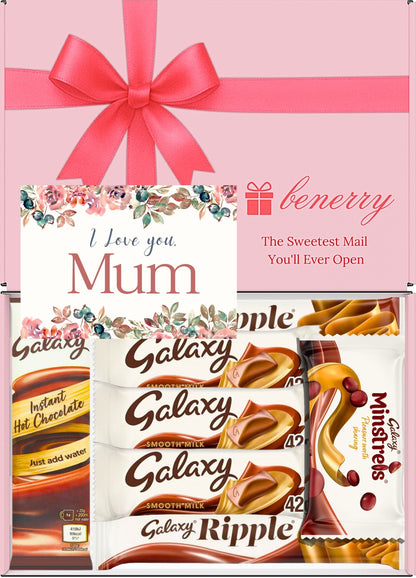 Galaxy Chocolate Gift Box 7 Treats – Mum Pink Gift Box by Benerry