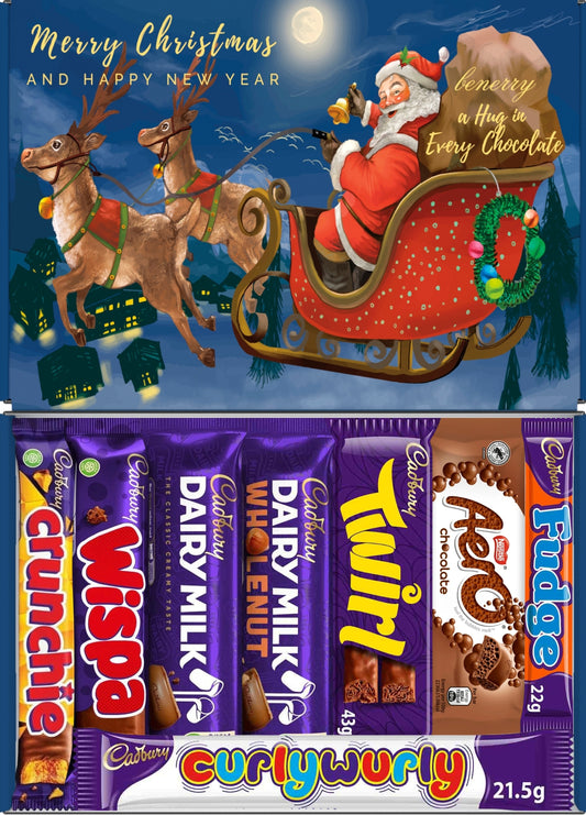 Cadbury Chocolate Gift Box – 8 Treats | Christmas Blue Gift Box