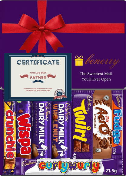 Cadbury Chocolate Gift Box 8 Treats – Dad Purple Gift Box by Benerry