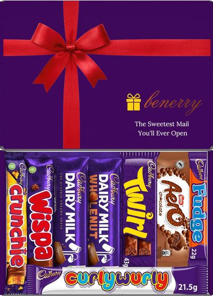 Cadbury Chocolate Gift Box 8 Treats – Any Occasion Purple Gift Box by Benerry