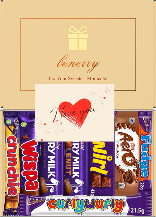 Cadbury Chocolate Gift Box 8 Treats – Love Beige Gift Box by Benerry