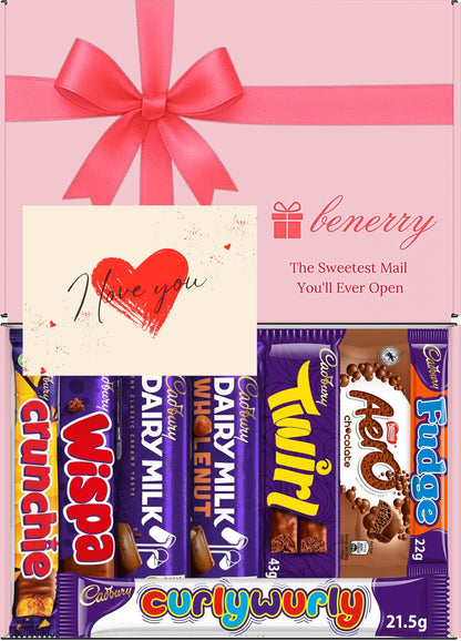 Cadbury Chocolate Gift Box 8 Treats – Love Pink Gift Box by Benerry