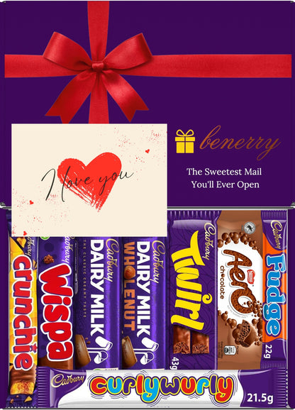 Cadbury Chocolate Gift Box 8 Treats – Love Purple Gift Box by Benerry