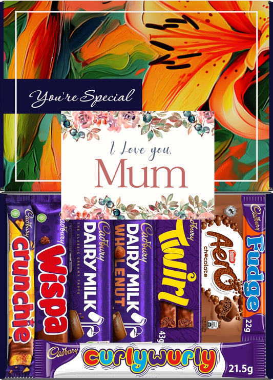 Cadbury Chocolate Gift Box 8 Treats – Mum Letterbox Hamper by Benerry