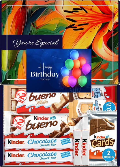 Kinder Chocolate Gift Box 9 Treats Happy Birthday Letterbox Hamper