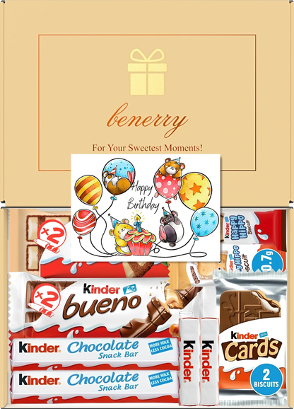Kinder Chocolate Gift Box 9 Treats Birthday for Kids Beige