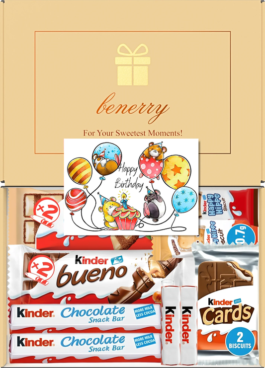 Kinder Chocolate Gift Box 9 Treats Birthday for Kids Beige