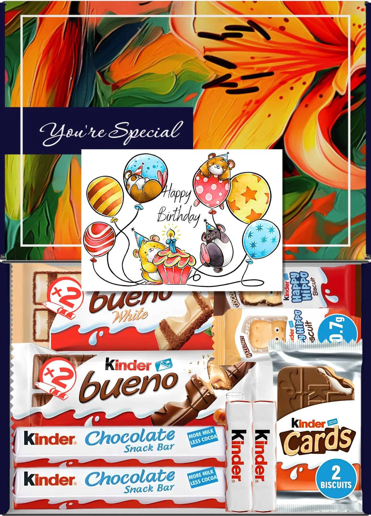 Kinder Chocolate Gift Box 9 Treats Birthday for Kids Letterbox