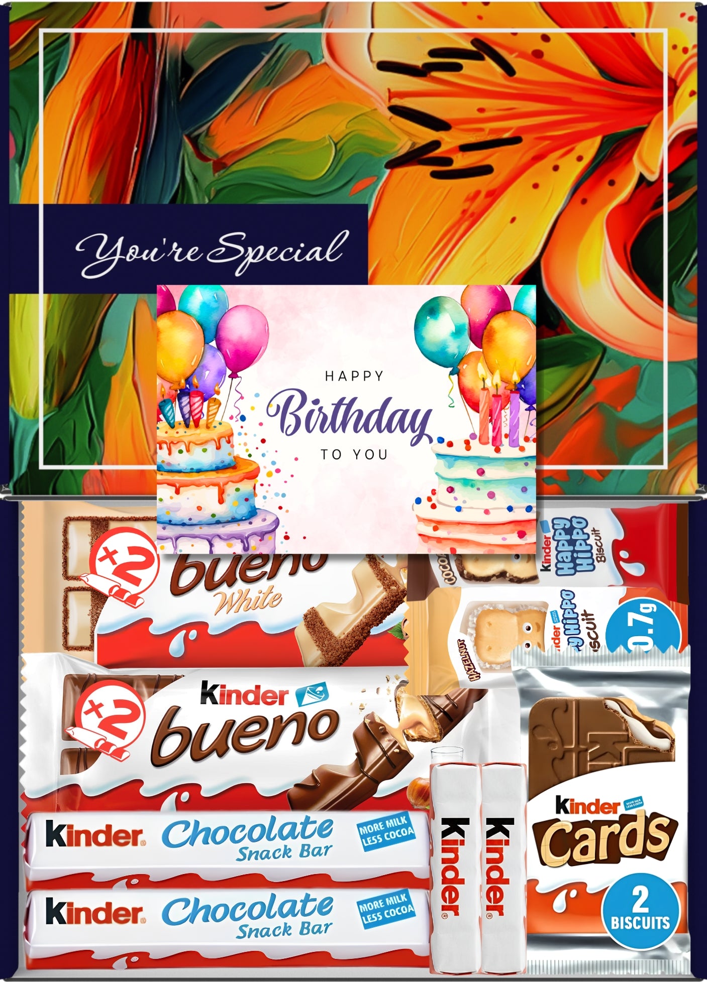 Kinder Chocolate Gift Box 9 Treats Birthday for Kids Letterbox